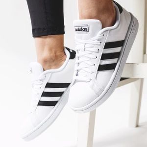 Adidas Grand Court white & black sneakers